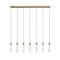 Z-Lite Beau Linear Chandelier, 7-Light, 4.75 In.W x 54 In.L x 12.75 In.H, Rubbed Brass/Clear 740P-7L-RB - alternate 1